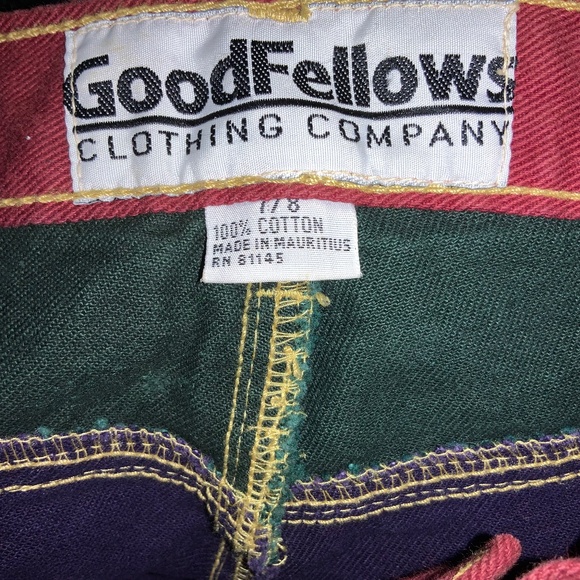 Goodfellows Clothing Co purple jeans exposed button fly high waist jeans Sz 7/8 - Picture 5 of 5